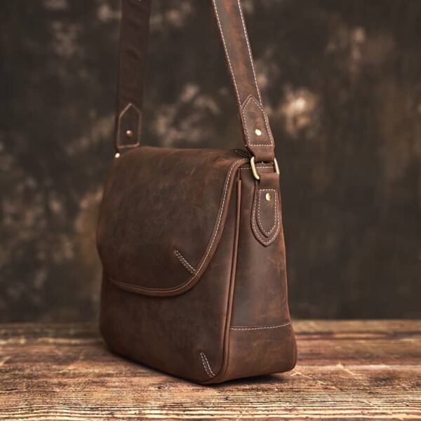 Leather Large Crossbody Bag | Men's Leather Bags Supplier - Image 13