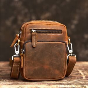 Vintage Mini Leather Shoulder Bag | Leather Fanny Pack