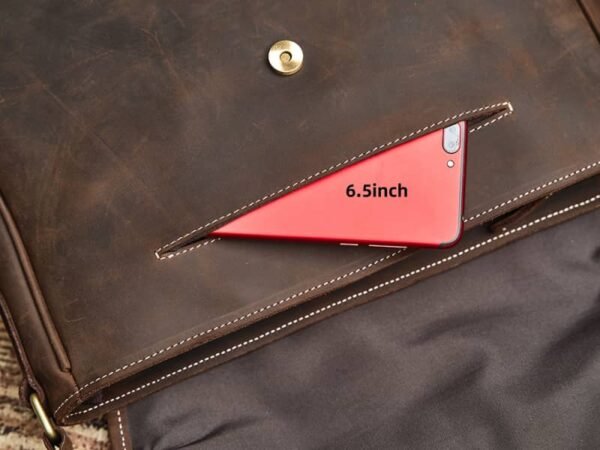 Leather Large Crossbody Bag | Men's Leather Bags Supplier - Image 11