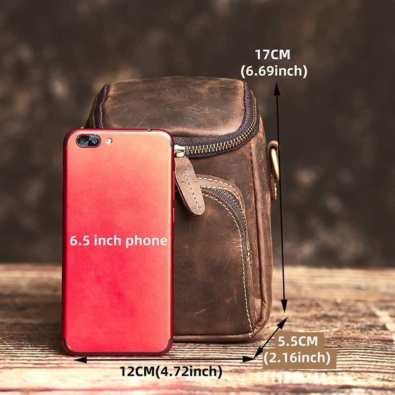 Vintage Mini Leather Fanny Pack | Men Leather Shoulder Bag 13 vintage leather shoulder bag 3 11