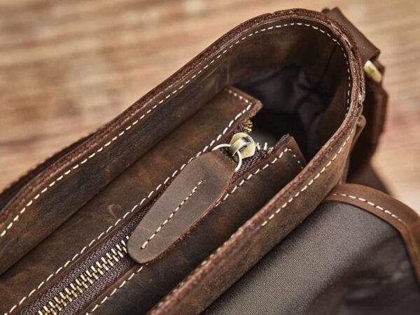 Leather Large Crossbody Bag | Men's Leather Bags Supplier - Image 10