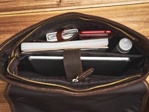 Leather Large Crossbody Bag | Men's Leather Bags Supplier - Image 15