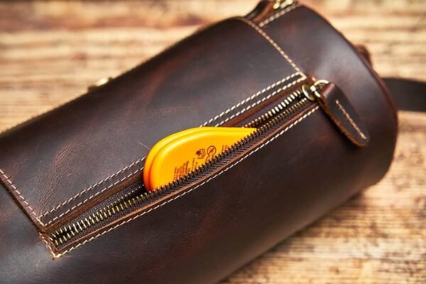 Mini Cylinder Leather Shoulder Bag - Image 11