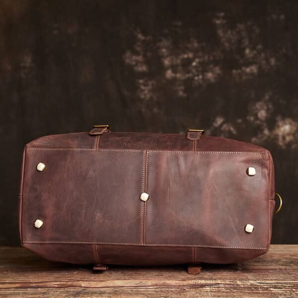 Leather Overnight Duffel Bag For Men - Image 9