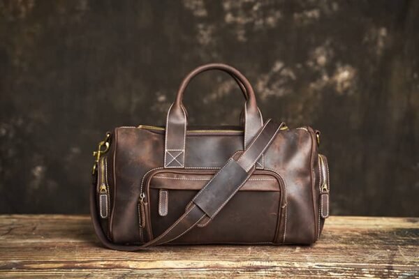 Vintage Leather Weekender Travel Bag | Leather Tote Bag Supplier - Image 3