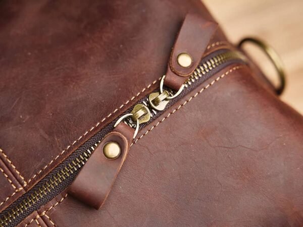 Leather Overnight Duffel Bag For Men - Image 10