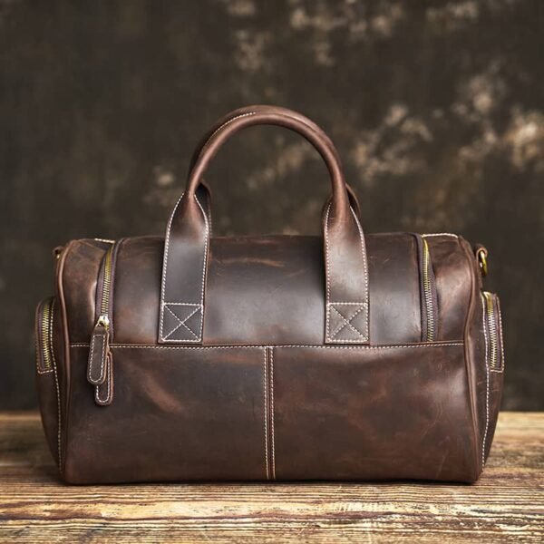 Vintage Leather Weekender Travel Bag | Leather Tote Bag Supplier - Image 4