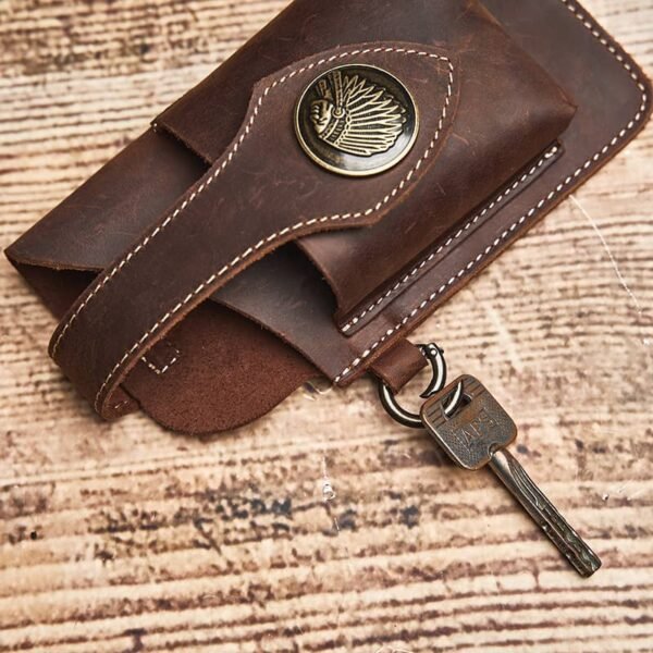Retro Leather Mini Waist Bag | Leather Fanny Pack Supplier - Image 14