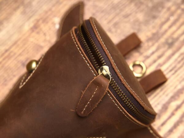 Retro Leather Waist Bag | Leather Fanny Pack Supplier - Image 12