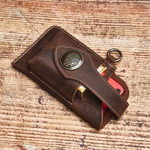 Retro Leather Mini Waist Bag | Leather Fanny Pack Supplier - Image 11