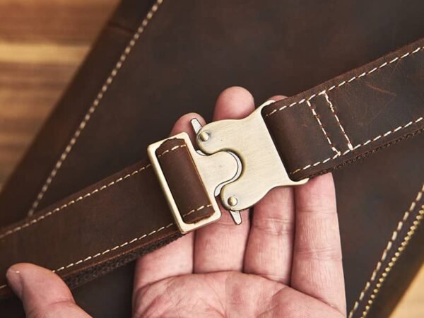 Vintage Leather Chest Bag | Leather Large Fanny Pack Supplier - Image 11