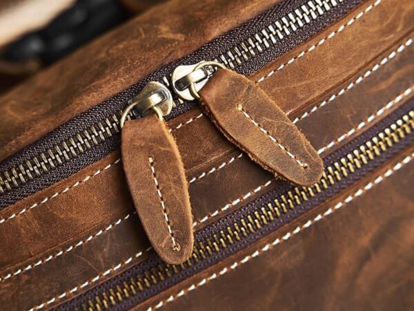 Retro Leather Chest Bag | Leather Large Fanny Pack Supplier - Image 11