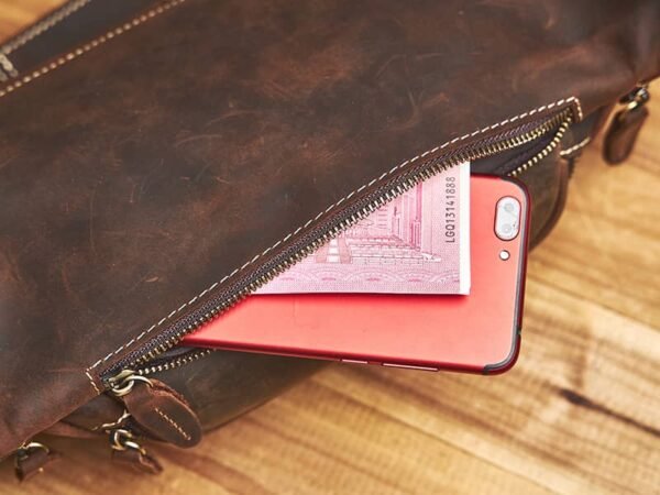 Vintage Leather Chest Bag | Leather Large Fanny Pack Supplier - Image 10