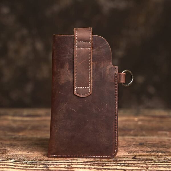 Retro Leather Mini Waist Bag | Leather Fanny Pack Supplier - Image 4