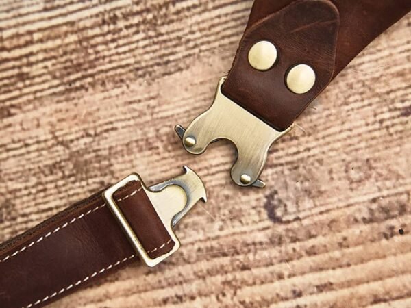 Vintage Leather Mini Chest Bag | Leather Fanny Pack - Image 10