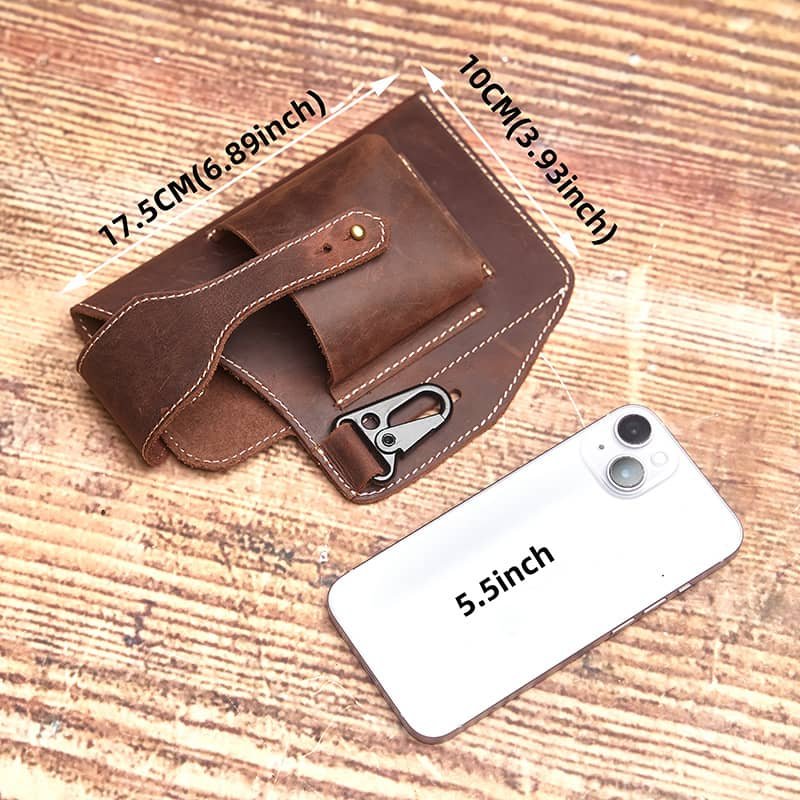 Retro Leather Fanny Pack Supplier 14 vintage leather waist bag 2 6