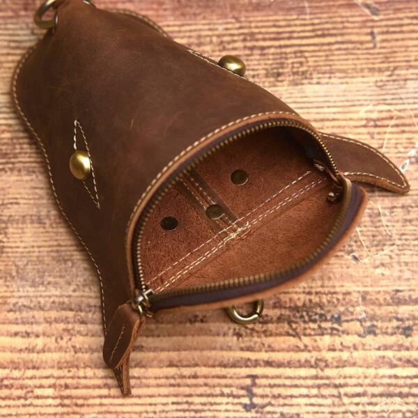 Retro Leather Waist Bag | Leather Fanny Pack Supplier - Image 6