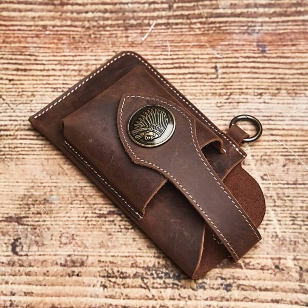 Retro Leather Mini Waist Bag | Leather Fanny Pack Supplier - Image 5