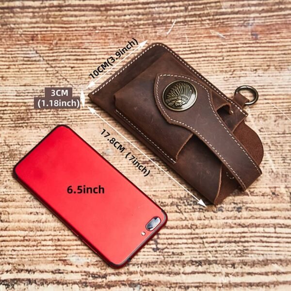 Retro Leather Mini Waist Bag | Leather Fanny Pack Supplier - Image 8