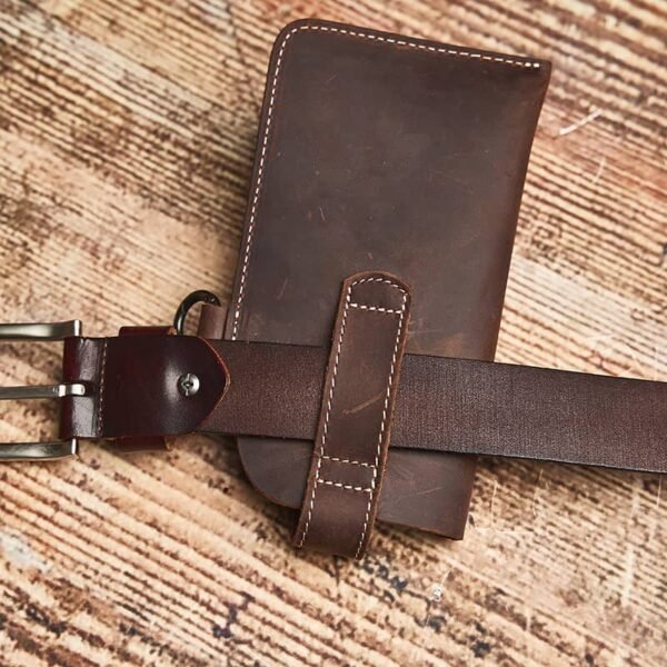 Retro Leather Mini Waist Bag | Leather Fanny Pack Supplier - Image 13