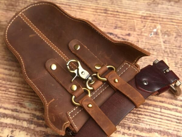Retro Leather Waist Bag | Leather Fanny Pack Supplier - Image 8