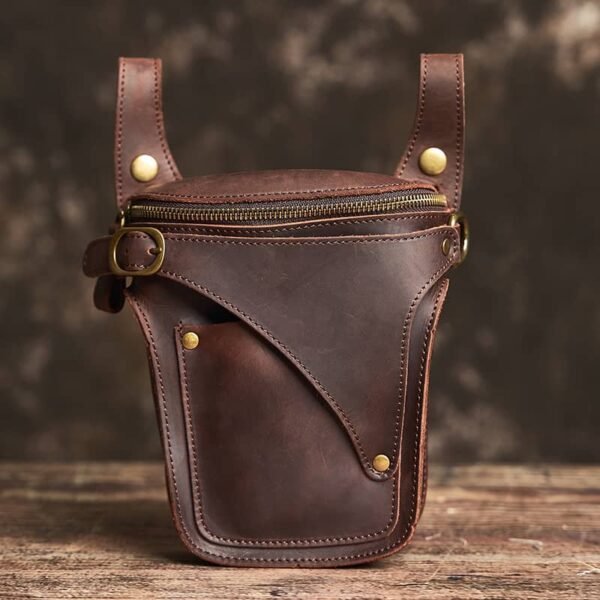 Vintage Large Leather Fanny Pack | Handmade Leather Waist Bag Wholesalers - Image 15
