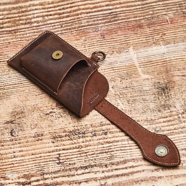 Retro Leather Mini Waist Bag | Leather Fanny Pack Supplier - Image 10