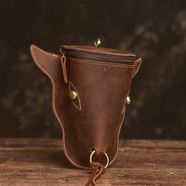 Retro Leather Waist Bag | Leather Fanny Pack Supplier - Image 2