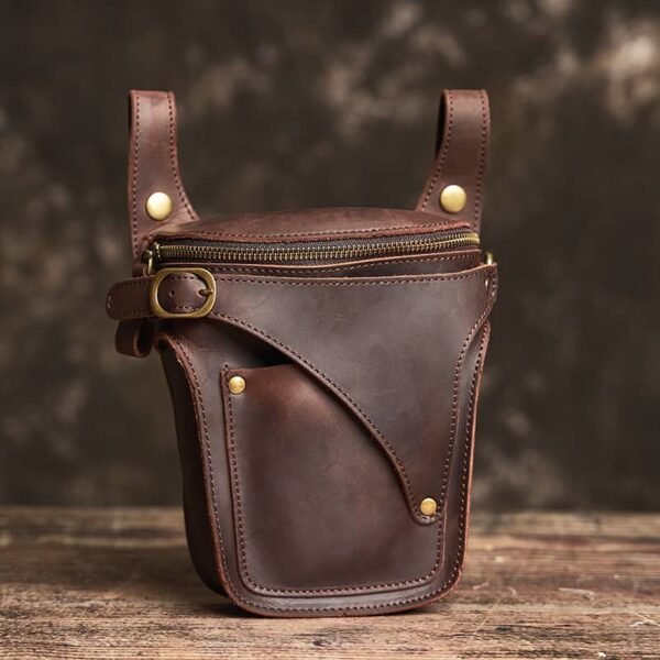 Vintage Large Leather Fanny Pack | Handmade Leather Waist Bag Wholesalers - Image 14