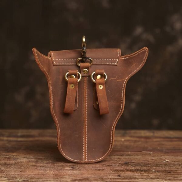 Retro Leather Waist Bag | Leather Fanny Pack Supplier - Image 4