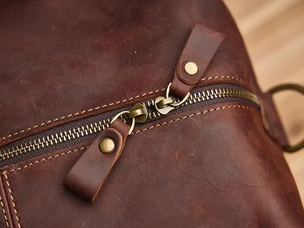 Leather Overnight Duffel Bag For Men - Image 11