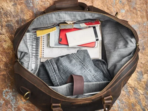 Vintage Duffle Bag Leather | Handmade Leather Duffle Bag - Image 14