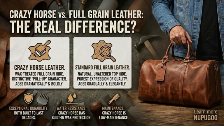 Crazy Horse Leather vs Full Grain Leather: What’s the Real Difference?