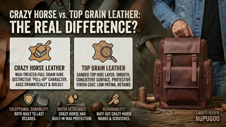 Crazy Horse Leather vs Top Grain Leather: What’s the Real Difference?