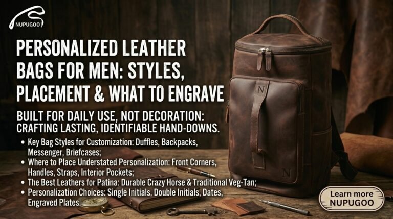 Personalized Leather Bags for Men: Styles, Placement & What to Engrave