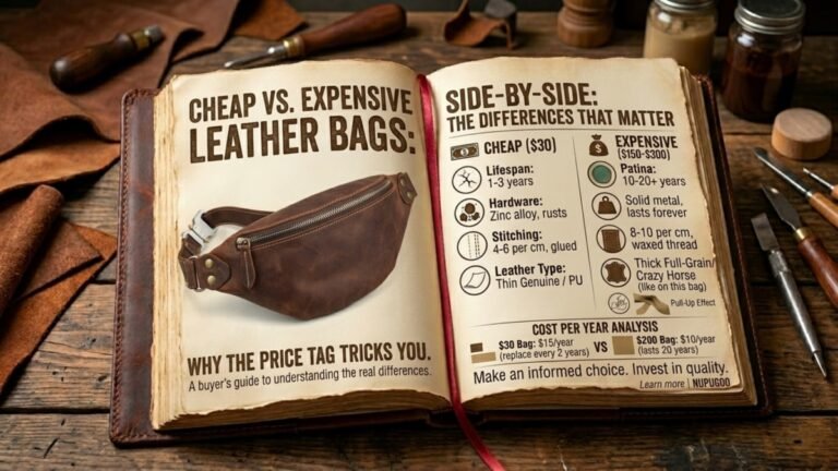 Cheap vs Expensive Leather Bags: What the Price Tag Actually Tells You